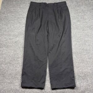 Veloce Pants Mens 38x30 Pleated Dress Pants Black Cuffed Hem JS10-53